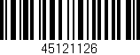 Código de barras (EAN, GTIN, SKU, ISBN): '45121126'