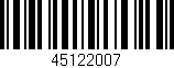 Código de barras (EAN, GTIN, SKU, ISBN): '45122007'