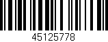 Código de barras (EAN, GTIN, SKU, ISBN): '45125778'