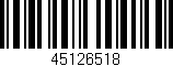 Código de barras (EAN, GTIN, SKU, ISBN): '45126518'