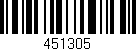 Código de barras (EAN, GTIN, SKU, ISBN): '451305'