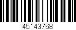 Código de barras (EAN, GTIN, SKU, ISBN): '45143768'