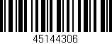 Código de barras (EAN, GTIN, SKU, ISBN): '45144306'