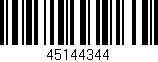 Código de barras (EAN, GTIN, SKU, ISBN): '45144344'