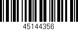 Código de barras (EAN, GTIN, SKU, ISBN): '45144356'