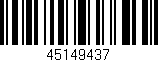 Código de barras (EAN, GTIN, SKU, ISBN): '45149437'