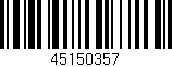 Código de barras (EAN, GTIN, SKU, ISBN): '45150357'