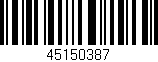 Código de barras (EAN, GTIN, SKU, ISBN): '45150387'