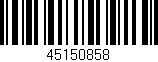 Código de barras (EAN, GTIN, SKU, ISBN): '45150858'