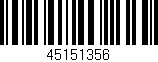 Código de barras (EAN, GTIN, SKU, ISBN): '45151356'