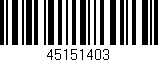 Código de barras (EAN, GTIN, SKU, ISBN): '45151403'