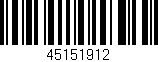 Código de barras (EAN, GTIN, SKU, ISBN): '45151912'