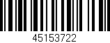 Código de barras (EAN, GTIN, SKU, ISBN): '45153722'