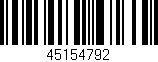 Código de barras (EAN, GTIN, SKU, ISBN): '45154792'