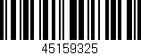 Código de barras (EAN, GTIN, SKU, ISBN): '45159325'