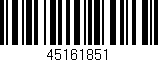 Código de barras (EAN, GTIN, SKU, ISBN): '45161851'