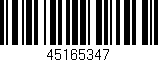 Código de barras (EAN, GTIN, SKU, ISBN): '45165347'