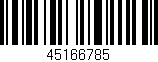 Código de barras (EAN, GTIN, SKU, ISBN): '45166785'