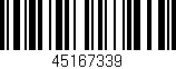Código de barras (EAN, GTIN, SKU, ISBN): '45167339'