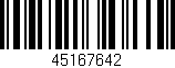 Código de barras (EAN, GTIN, SKU, ISBN): '45167642'