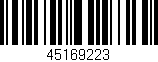 Código de barras (EAN, GTIN, SKU, ISBN): '45169223'