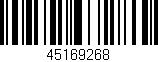 Código de barras (EAN, GTIN, SKU, ISBN): '45169268'