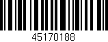 Código de barras (EAN, GTIN, SKU, ISBN): '45170188'