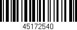 Código de barras (EAN, GTIN, SKU, ISBN): '45172540'