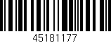 Código de barras (EAN, GTIN, SKU, ISBN): '45181177'