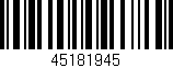 Código de barras (EAN, GTIN, SKU, ISBN): '45181945'