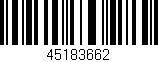 Código de barras (EAN, GTIN, SKU, ISBN): '45183662'