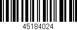 Código de barras (EAN, GTIN, SKU, ISBN): '45184024'