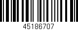 Código de barras (EAN, GTIN, SKU, ISBN): '45186707'