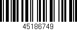 Código de barras (EAN, GTIN, SKU, ISBN): '45186749'