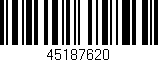 Código de barras (EAN, GTIN, SKU, ISBN): '45187620'