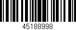 Código de barras (EAN, GTIN, SKU, ISBN): '45188998'
