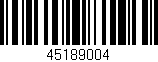 Código de barras (EAN, GTIN, SKU, ISBN): '45189004'