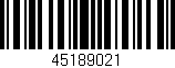 Código de barras (EAN, GTIN, SKU, ISBN): '45189021'