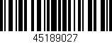 Código de barras (EAN, GTIN, SKU, ISBN): '45189027'