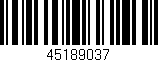 Código de barras (EAN, GTIN, SKU, ISBN): '45189037'