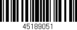 Código de barras (EAN, GTIN, SKU, ISBN): '45189051'