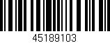 Código de barras (EAN, GTIN, SKU, ISBN): '45189103'