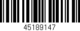 Código de barras (EAN, GTIN, SKU, ISBN): '45189147'