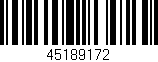 Código de barras (EAN, GTIN, SKU, ISBN): '45189172'