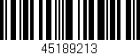 Código de barras (EAN, GTIN, SKU, ISBN): '45189213'