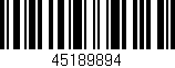 Código de barras (EAN, GTIN, SKU, ISBN): '45189894'