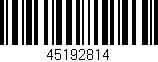 Código de barras (EAN, GTIN, SKU, ISBN): '45192814'