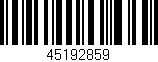 Código de barras (EAN, GTIN, SKU, ISBN): '45192859'