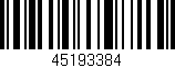 Código de barras (EAN, GTIN, SKU, ISBN): '45193384'