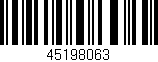 Código de barras (EAN, GTIN, SKU, ISBN): '45198063'